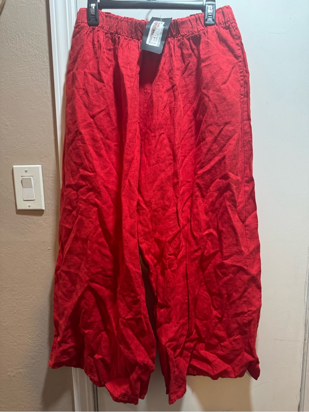 NWT Bryn Walker Lightweight Linen Flood Pants in Songbird Size XL